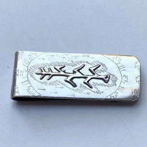 Vintage RB Richard Begay Navajo Silver Money Clip